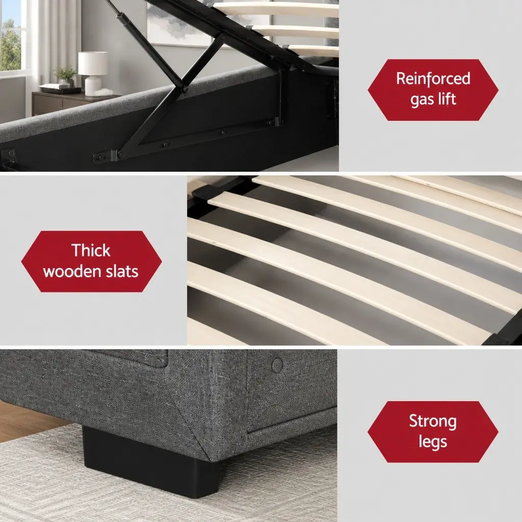 King Single Bed Frame with Storage Options