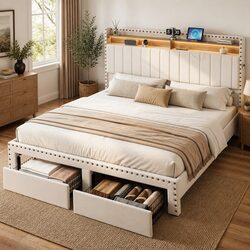 Your New King Upholstered Bed Frame Awaits You