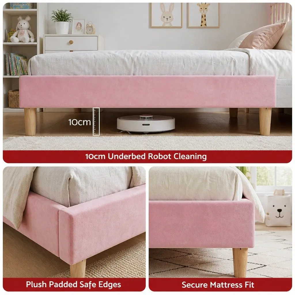 Single Bed Frame with Scallop Headboard