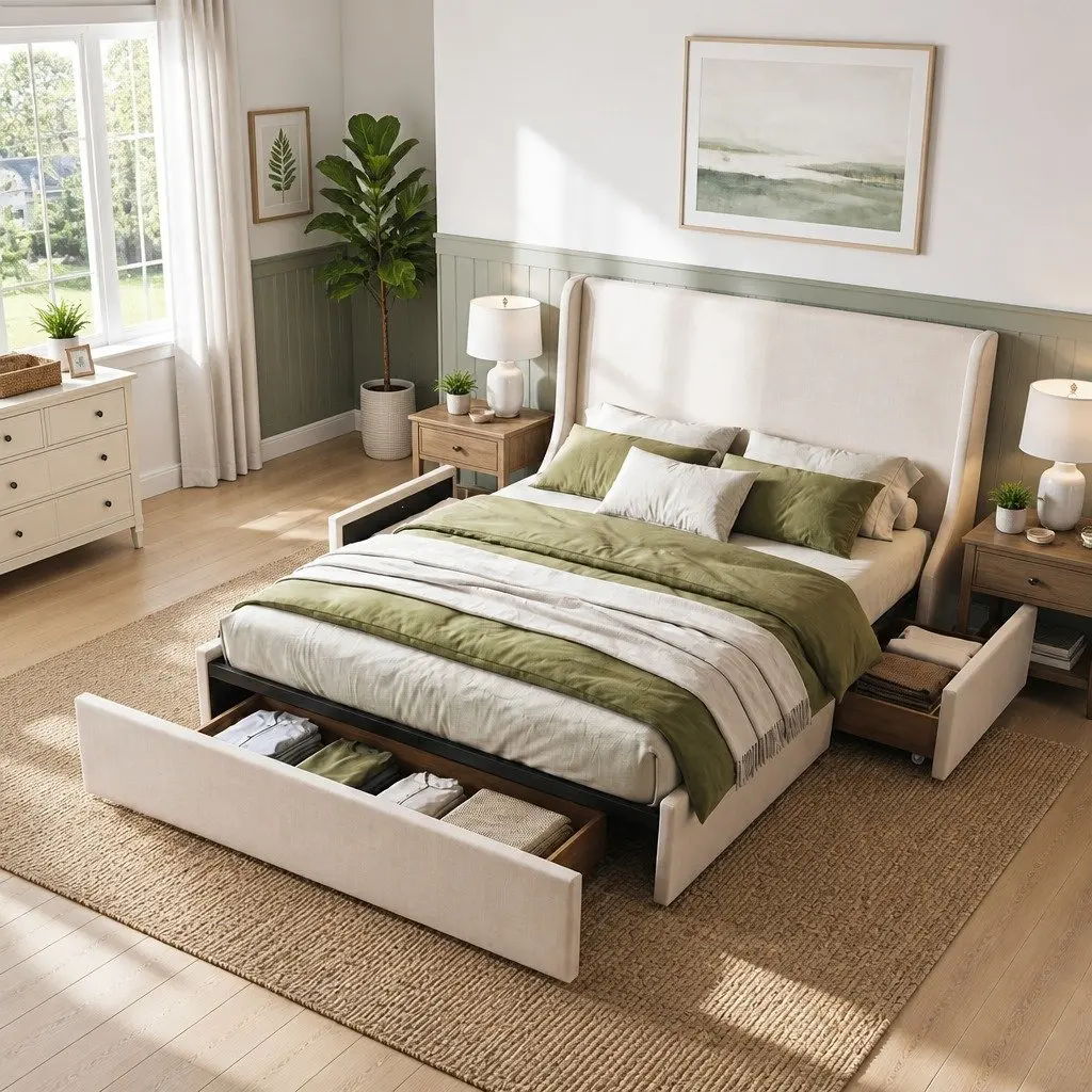 Queen Upholstered Bed Frame
