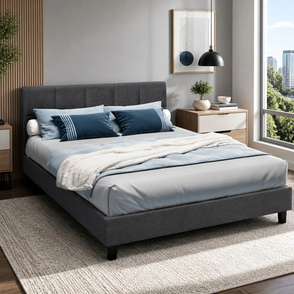 Charcoal Double Bed Frame