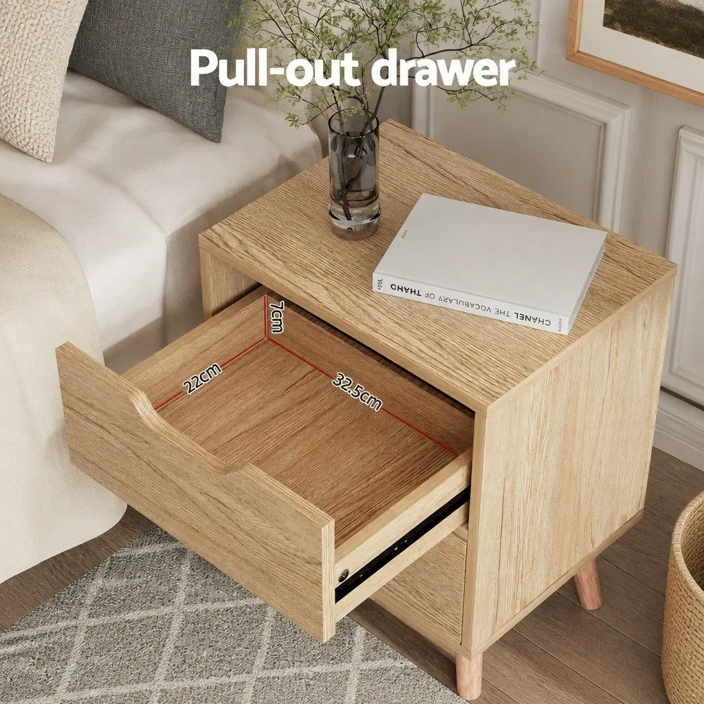 Queen Gas Lift Storage Bed Frame Boucle Upholstered with Bedside Table