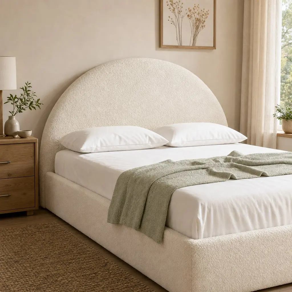 Queen Bed Frame with Storage & Nightstand