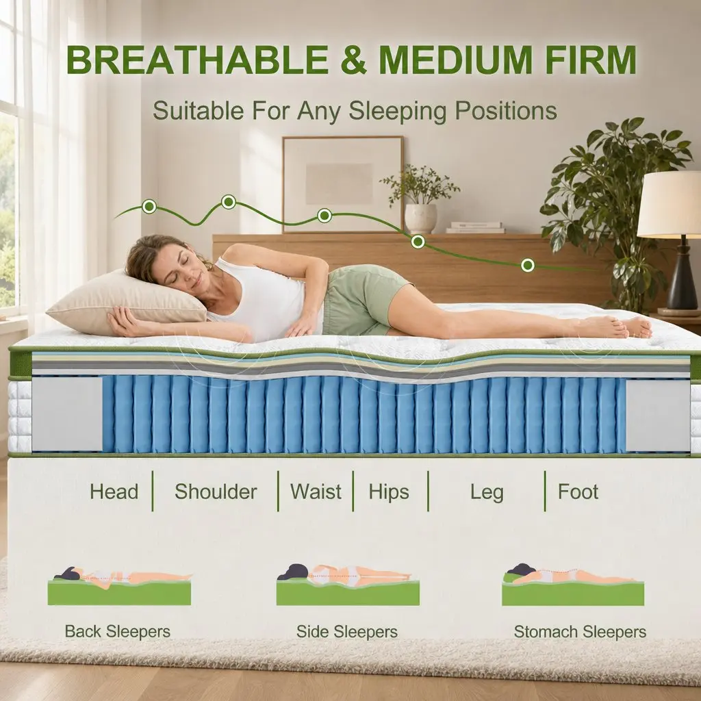 Single Bed Frame Upholstered Grey with 30cm Hybrid Mattress