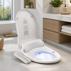 Electric Bidet Toilet Seat Cover Bathroom Spray Water Wash V Shape White