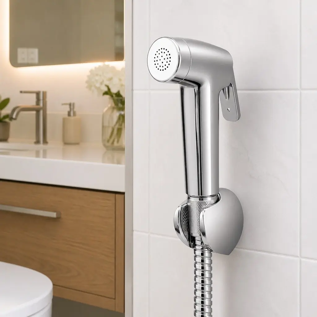 Handheld Bidet Sprayer Stainless Steel Hose 1.5m Silver
