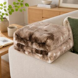 Your New Favorite Tie-Dye Blanket in Brown, 152cm x 203cm