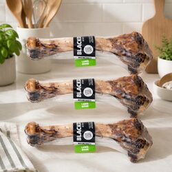 Natural Air Dried Lamb Bones Dog Treat Chew 3 Pack Long Lasting Protein