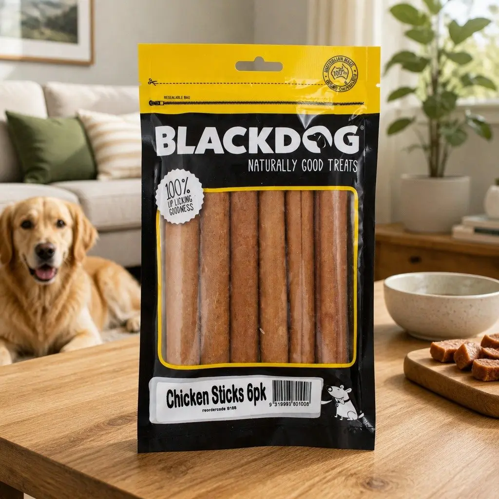 Chicken Sticks Dog Treats 6 Pack Air Dried Natural Pet Chews High Protein