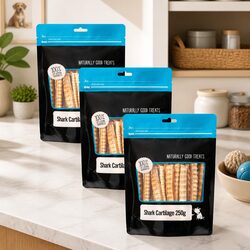 Dog Treat Shark Cartilage Chew 250g x 3 Pack Joint Health Dental Care