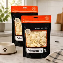 Dog Training Treats - Yoghurt Drops 1kg x 2 Pack