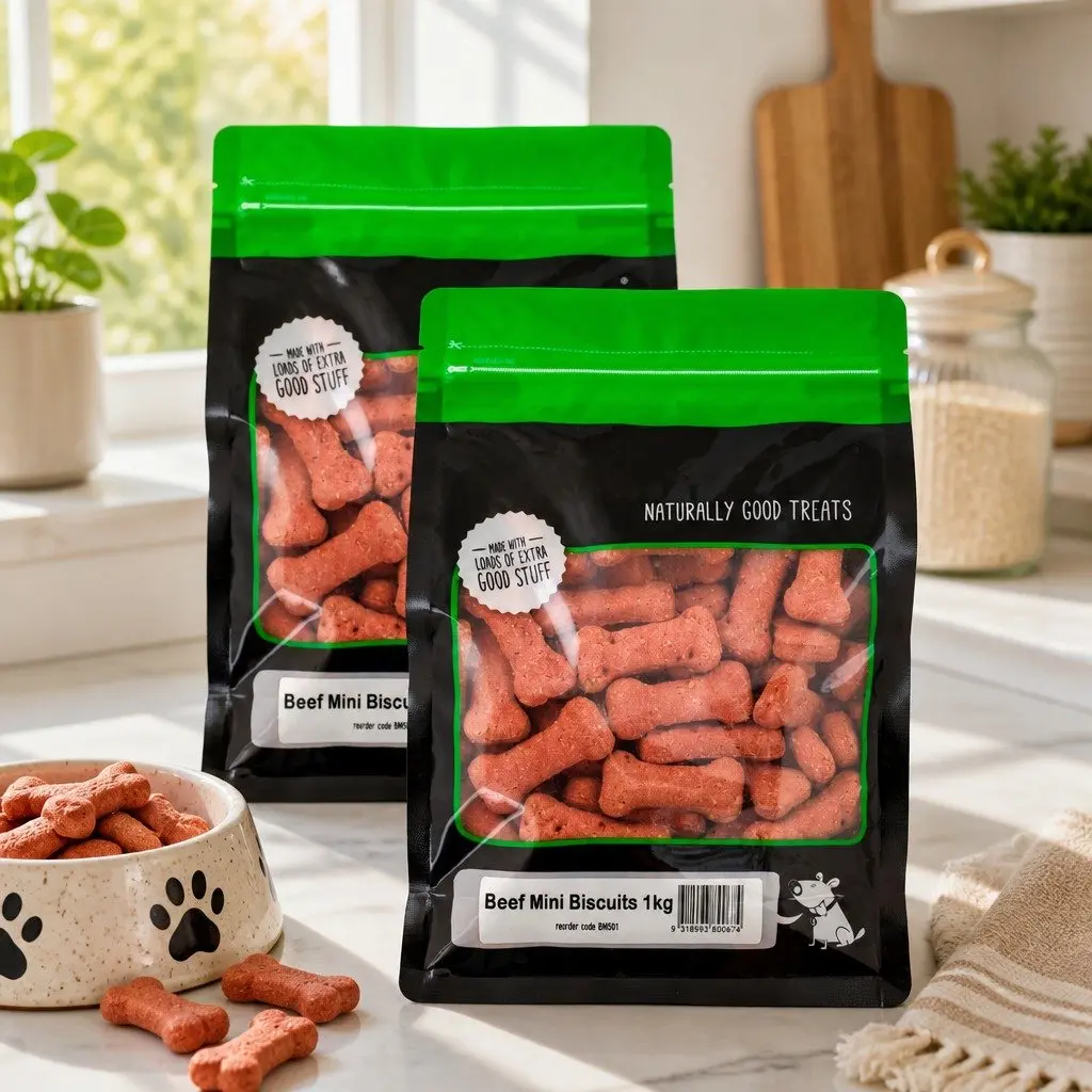 Mini Beef Biscuits Oven Baked 1kg for Small Medium Dogs