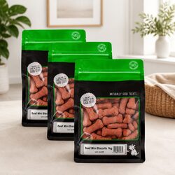Oven Baked Mini Beef Biscuits - Dog Treats for Every Day