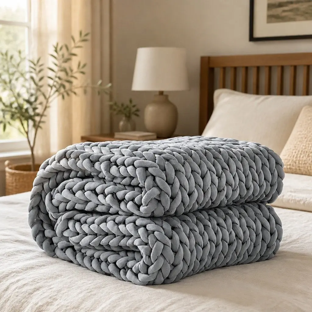 Chunky Knitted Blanket