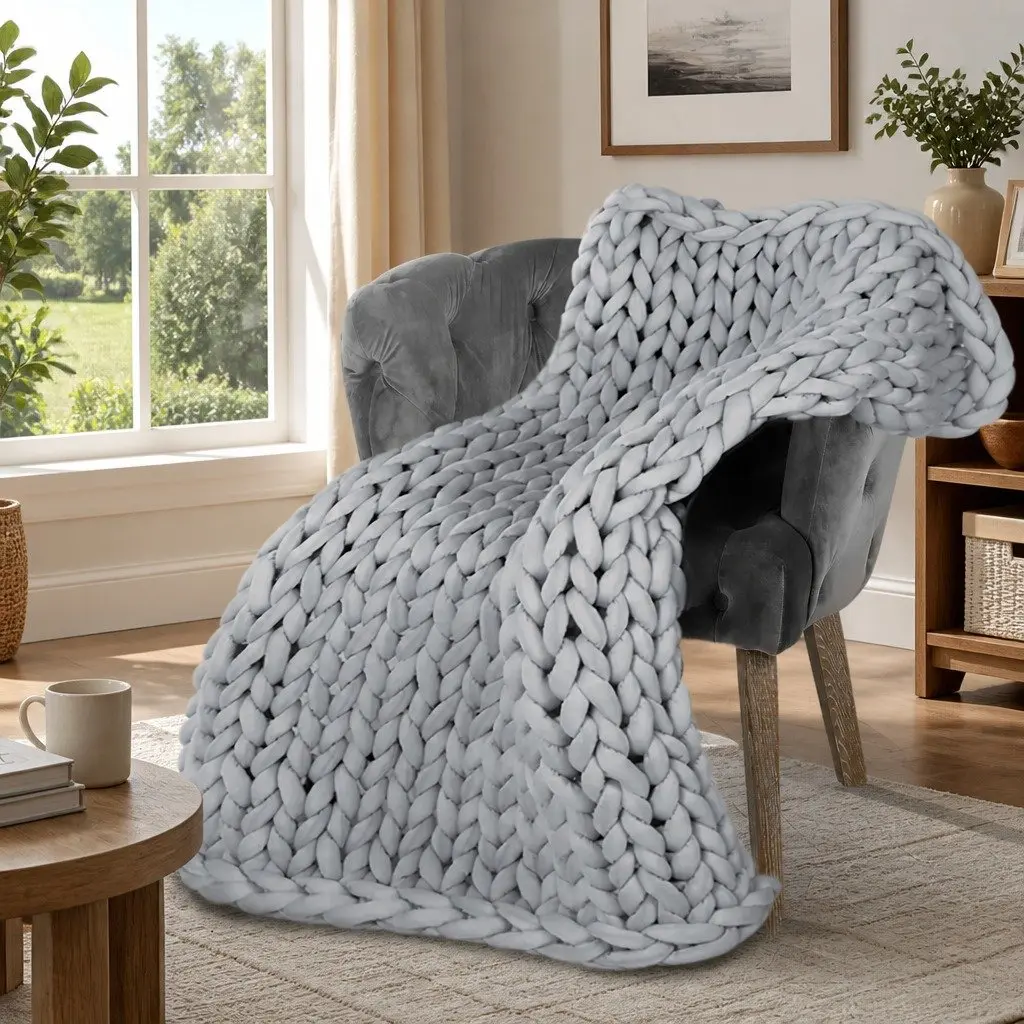 Chunky Knitted Blanket