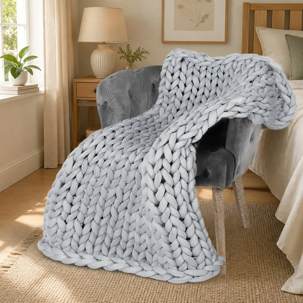 Chunky Knitted Blanket