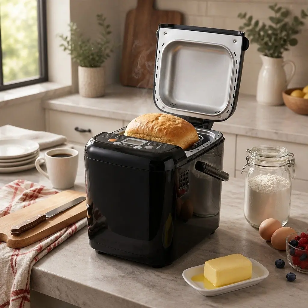 Bread Maker Machine Automatic Kneading 19 Programs LCD Loaf Baking Home Kitchen