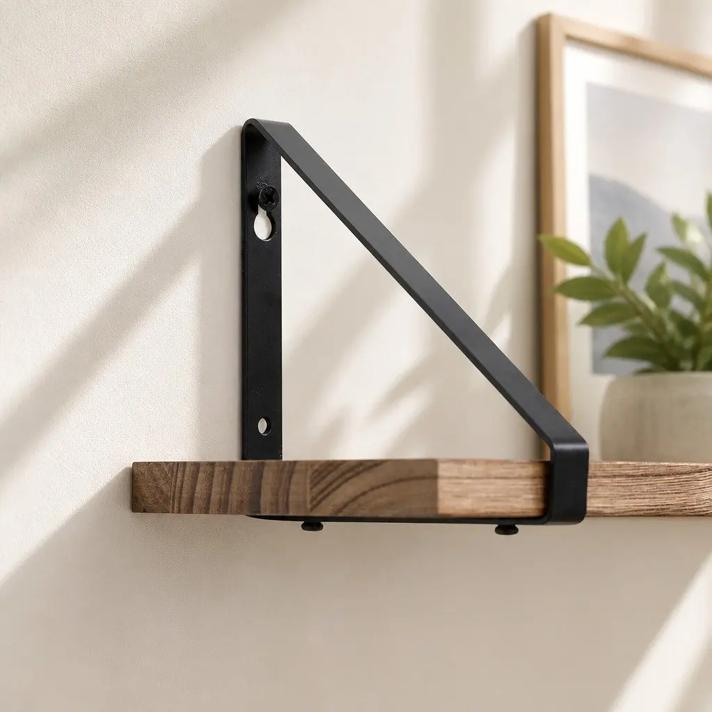 Floating Shelf Wooden Wall Storage Display Rack Natural Rustic 43cm W x 12.5cm D x 12cm H 3 Piece