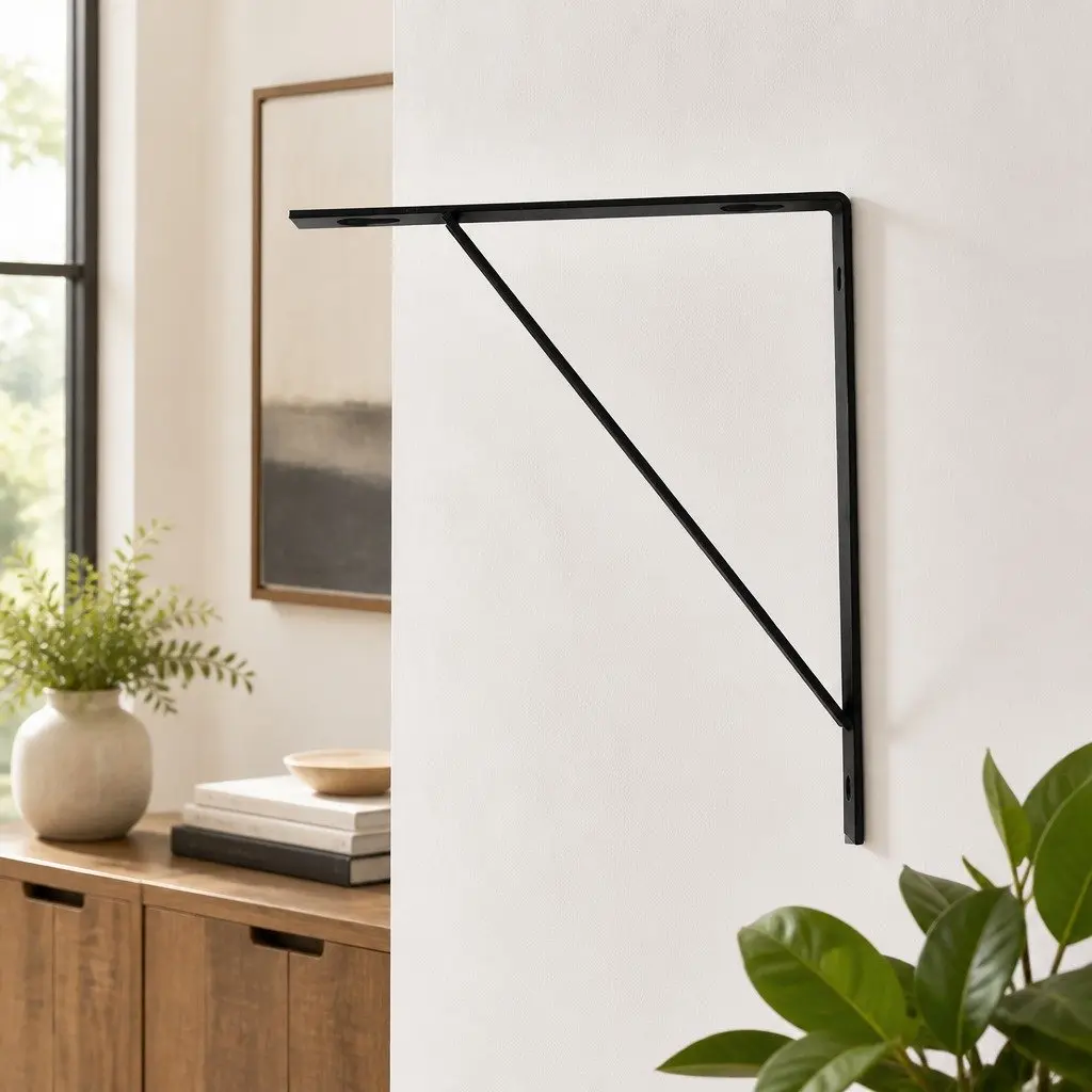 Floating Shelf Wooden Wall Storage Display Rack Natural Rustic 43cm W x 12.5cm D x 12cm H 3 Piece