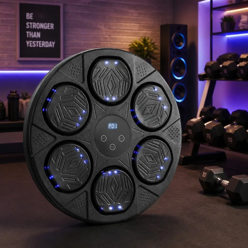 Wall-Mounted Electronic Boxing Machine Bluetooth Music LED Display 40cm