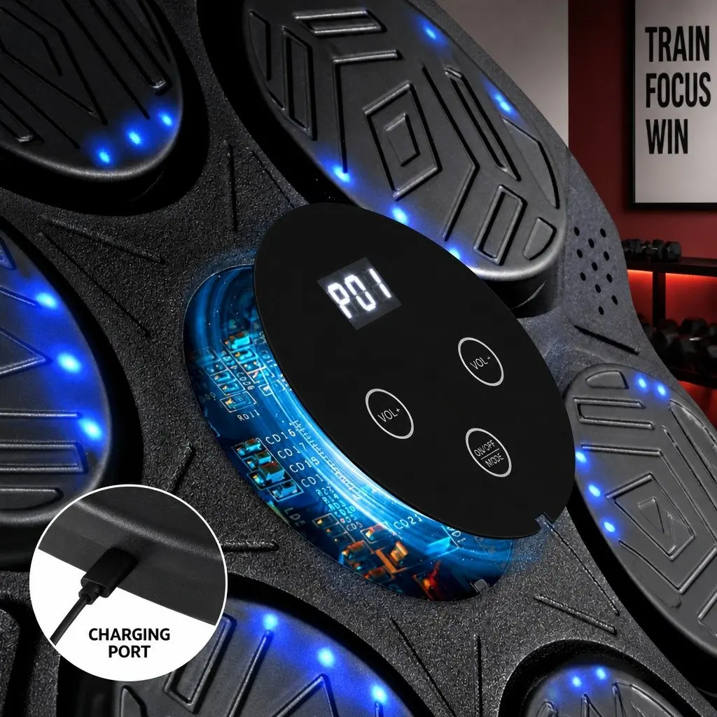 Wall-Mounted Electronic Boxing Machine Bluetooth Music LED Display 40cm