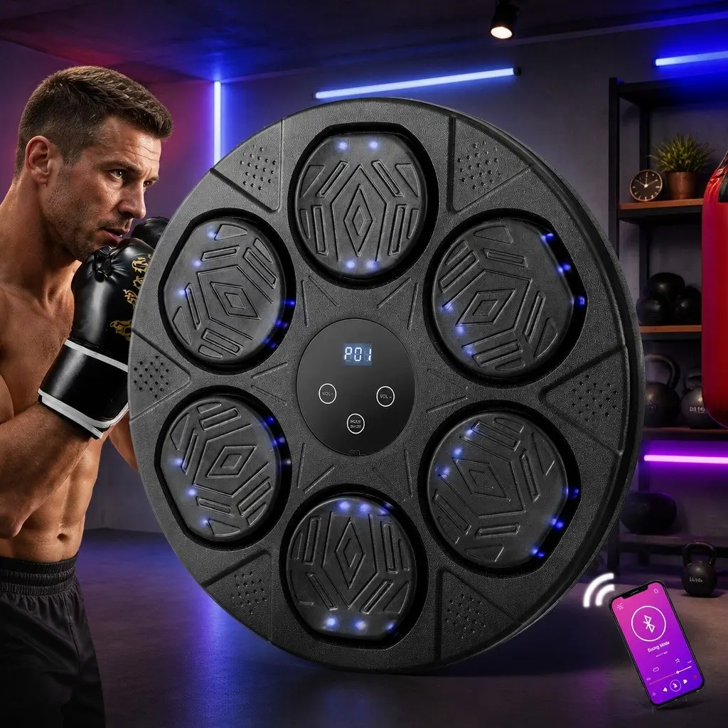 Wall-Mounted Electronic Boxing Machine Bluetooth Music LED Display 40cm