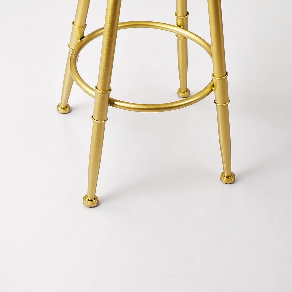 Bar Stools Adjustable Swivel Velvet Seat Counter Height 33cm W x 33cm D x 70-87cm H