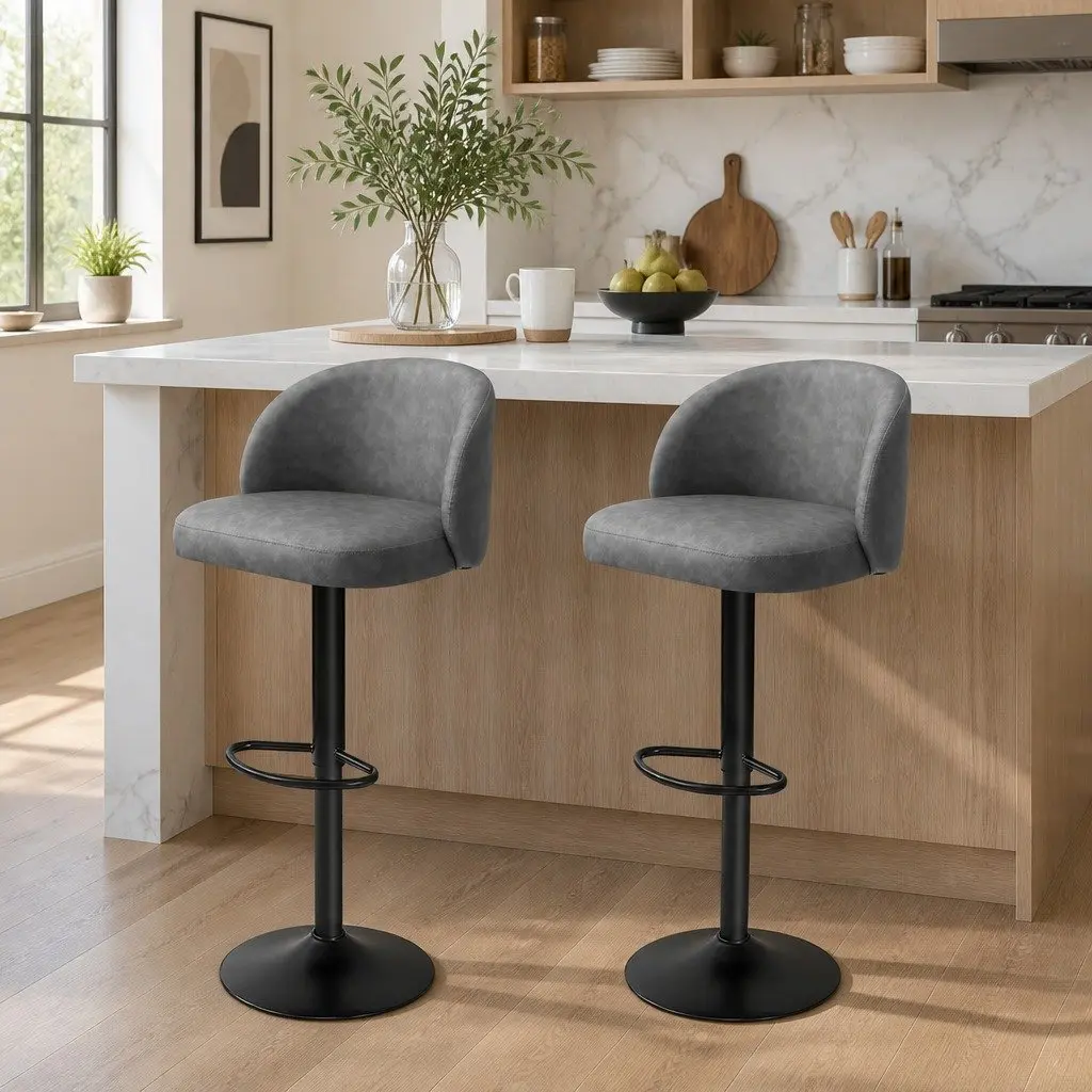 Bar Stools x4 with Adjustable Height