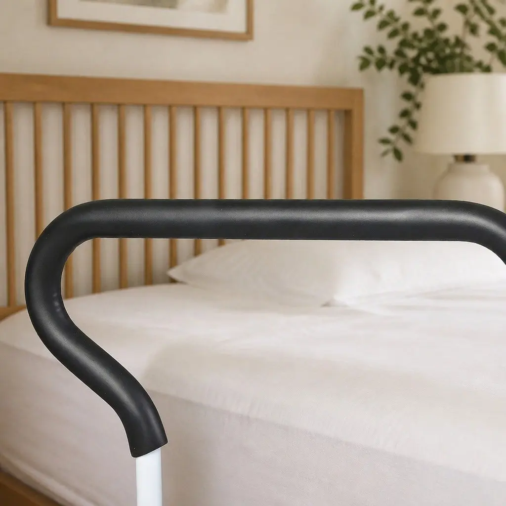 Bed Rail Safety Grab Handle Adjustable Height for Elderly Adult Mobility Support