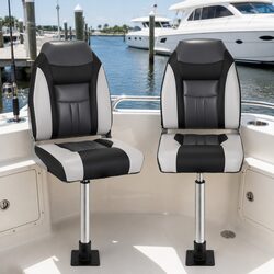 Your New Folding Boat Seats with Adjustable Swivel Pedestals Await