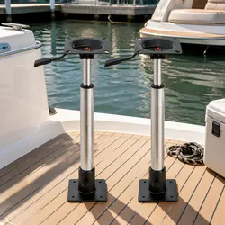 2 Pack Boat Seat Pedestals with 55-75cm Height Adjustment