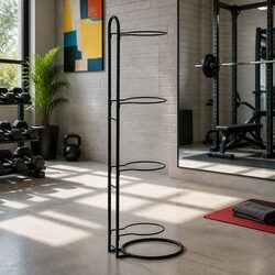 Your Ideal 4-Tier Ball Storage Rack - Friendly Black Organizer
