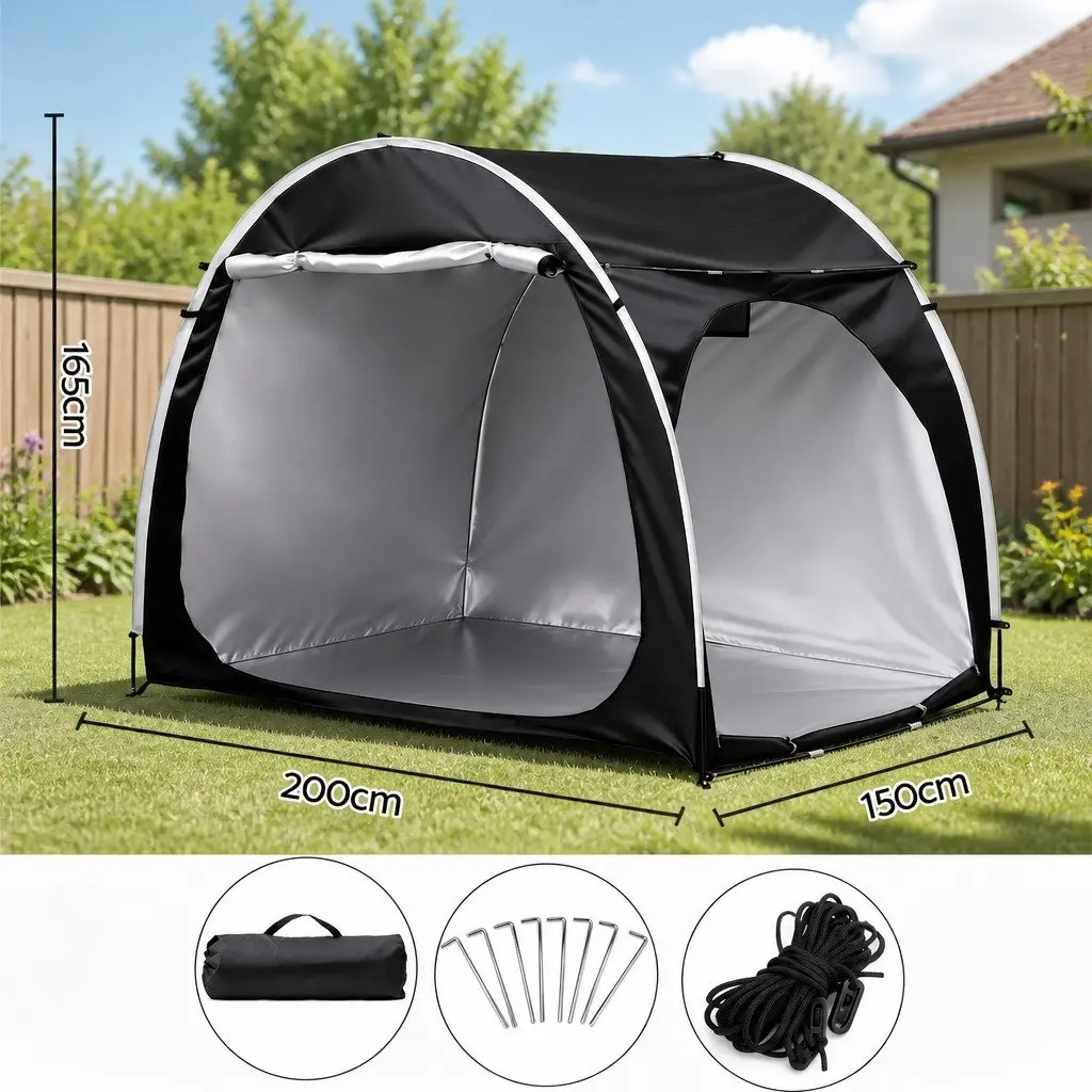 Bike Storage Tent Outdoor Waterproof UV Resistant Shelter Ventilation Window