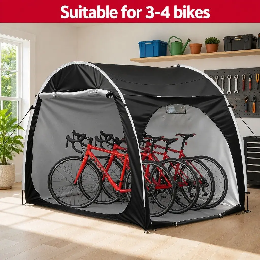 Bike Storage Tent Outdoor Waterproof UV Resistant Shelter Ventilation Window