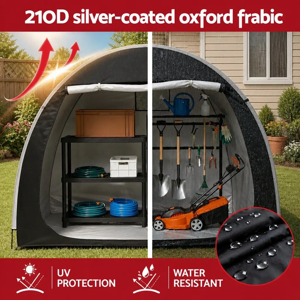 Bike Storage Tent Outdoor Waterproof UV Resistant Shelter Ventilation Window