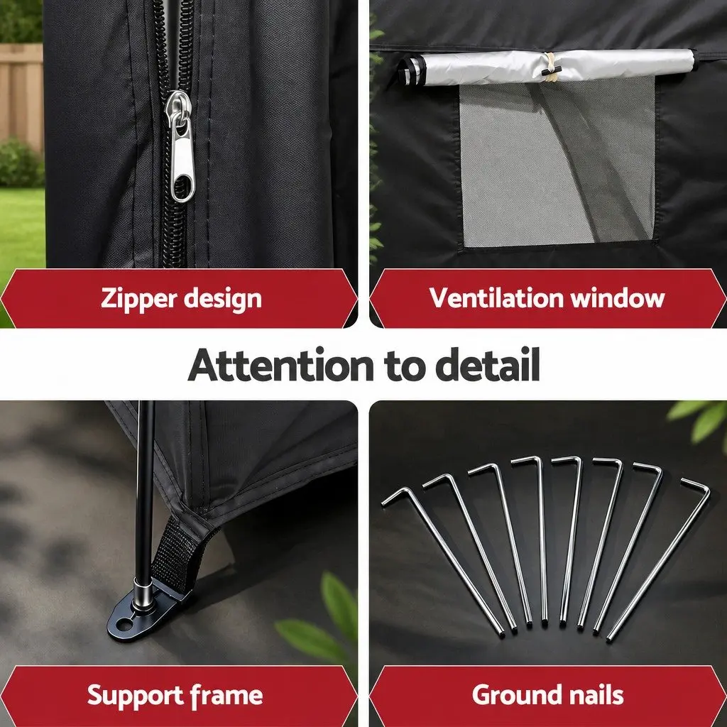 Bike Storage Tent Outdoor Waterproof UV Resistant Shelter Ventilation Window