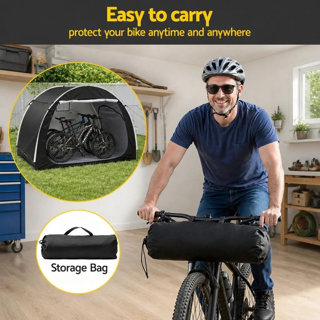 Bike Storage Tent Outdoor Waterproof UV Resistant Shelter Ventilation Window