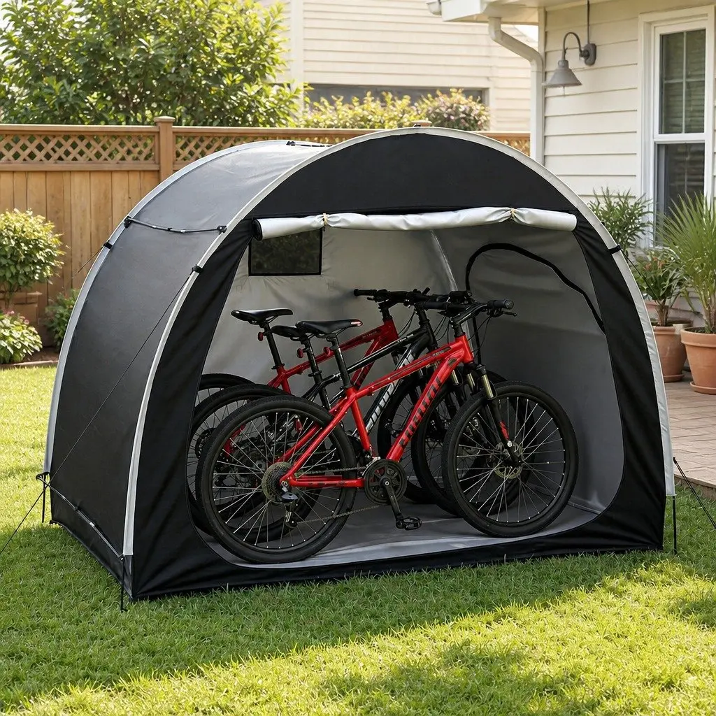 Bike Storage Tent Outdoor Waterproof UV Resistant Shelter Ventilation Window