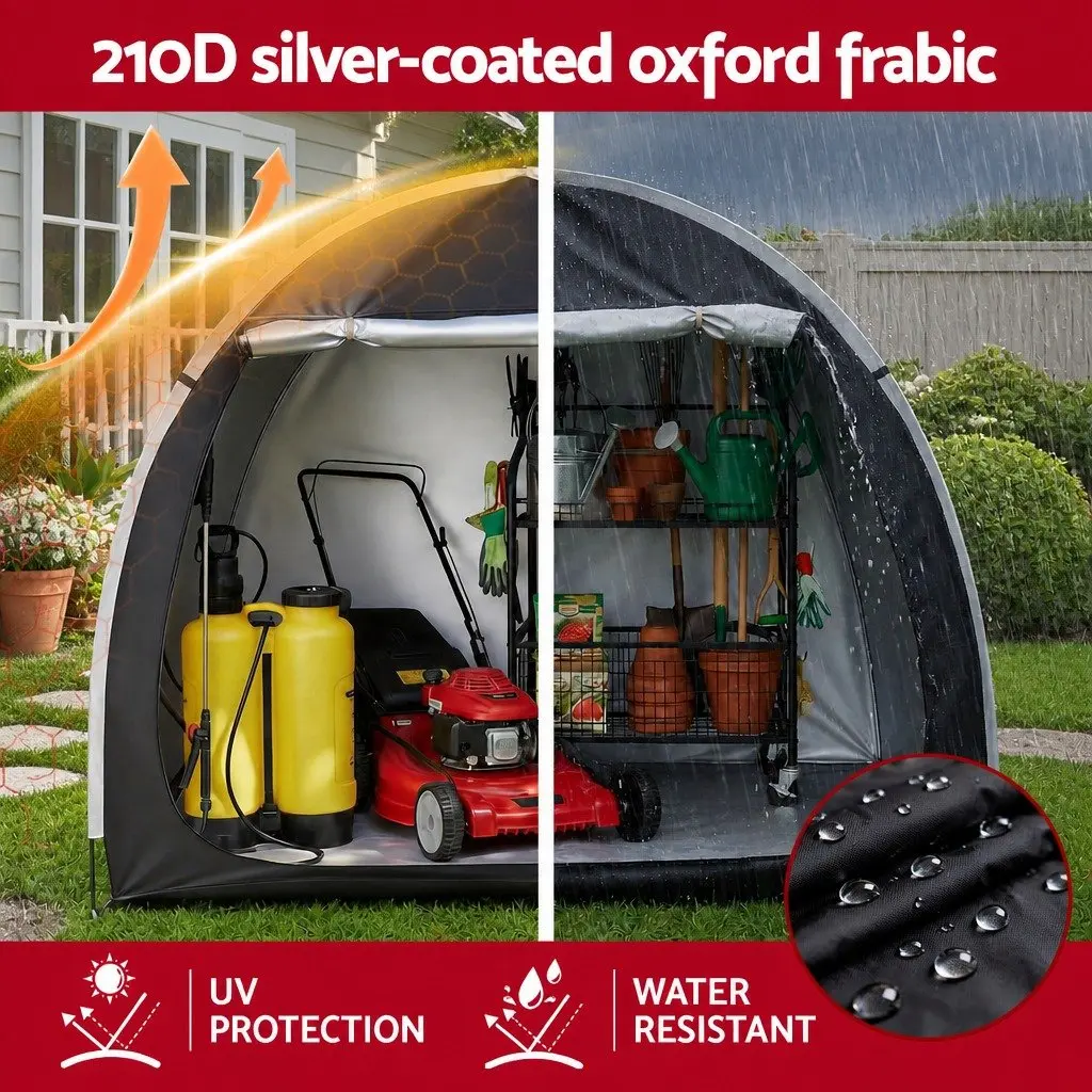 Bike Storage Tent Waterproof Outdoor UV Protection Shelter Large Space