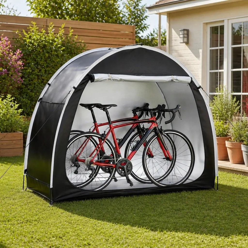 Bike Storage Tent Waterproof Outdoor UV Protection Shelter Large Space