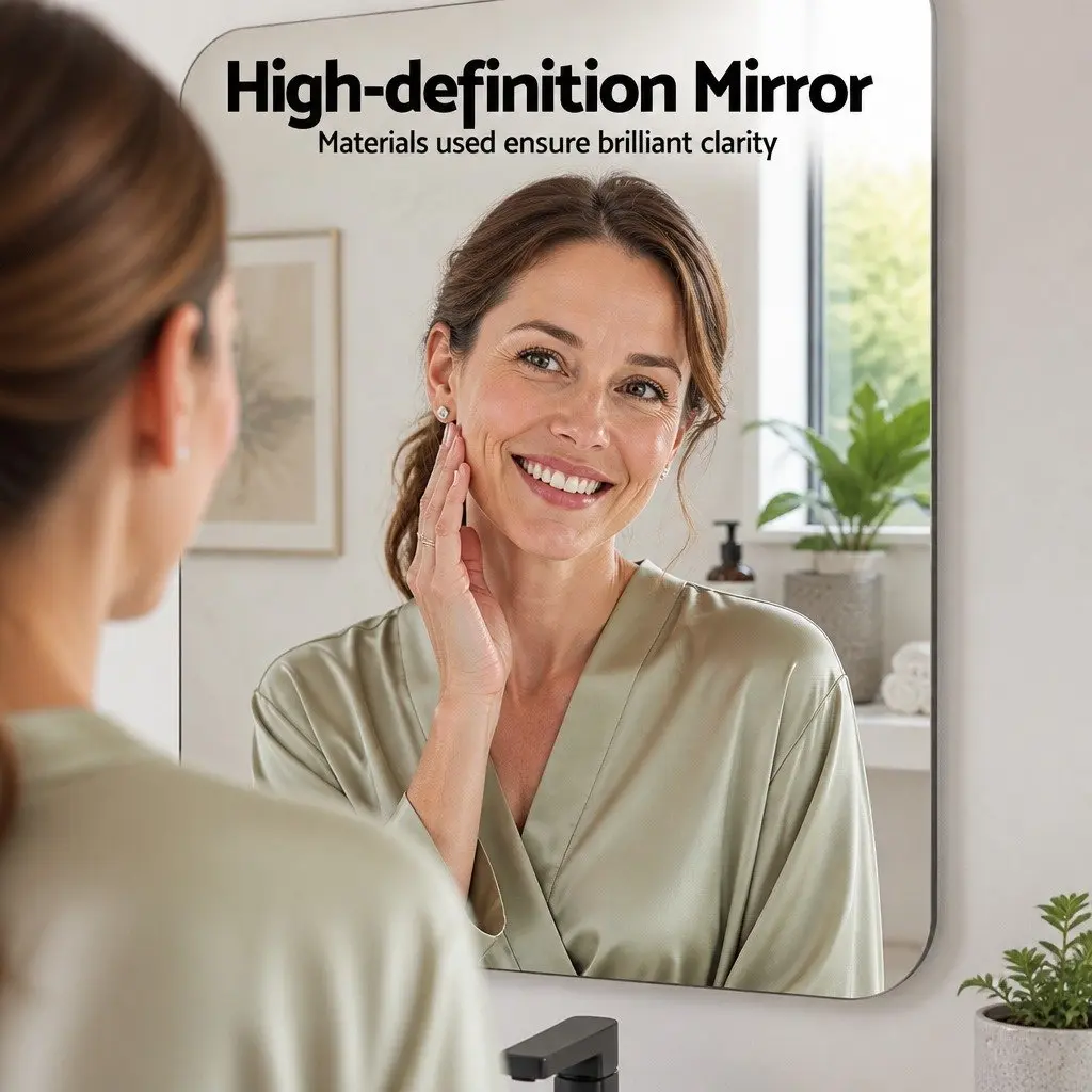 Bathroom Mirror Cabinet Wall Hung Arch Design Storage Shaving 450x900mm White