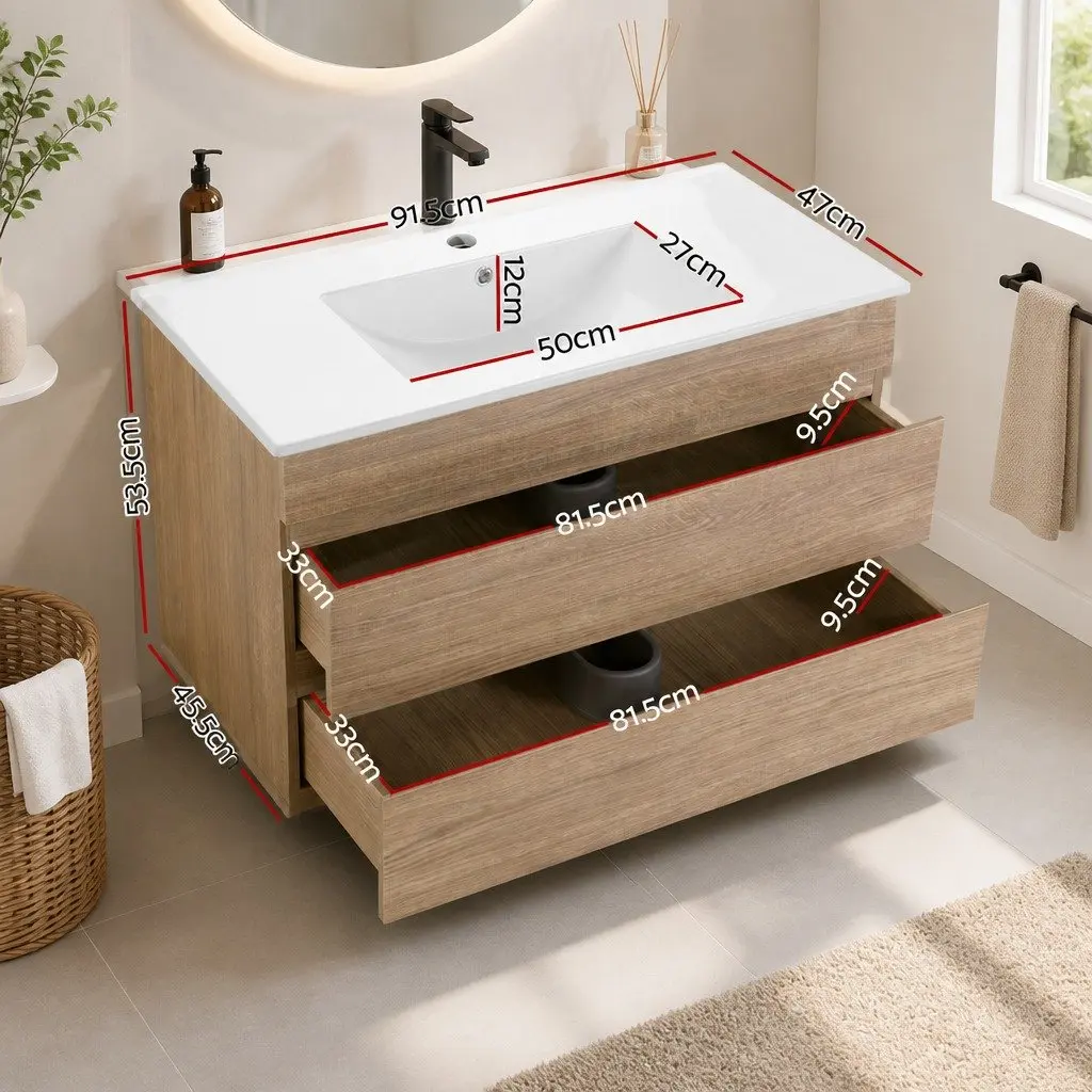 915mm Wall-Hung Bathroom Vanity