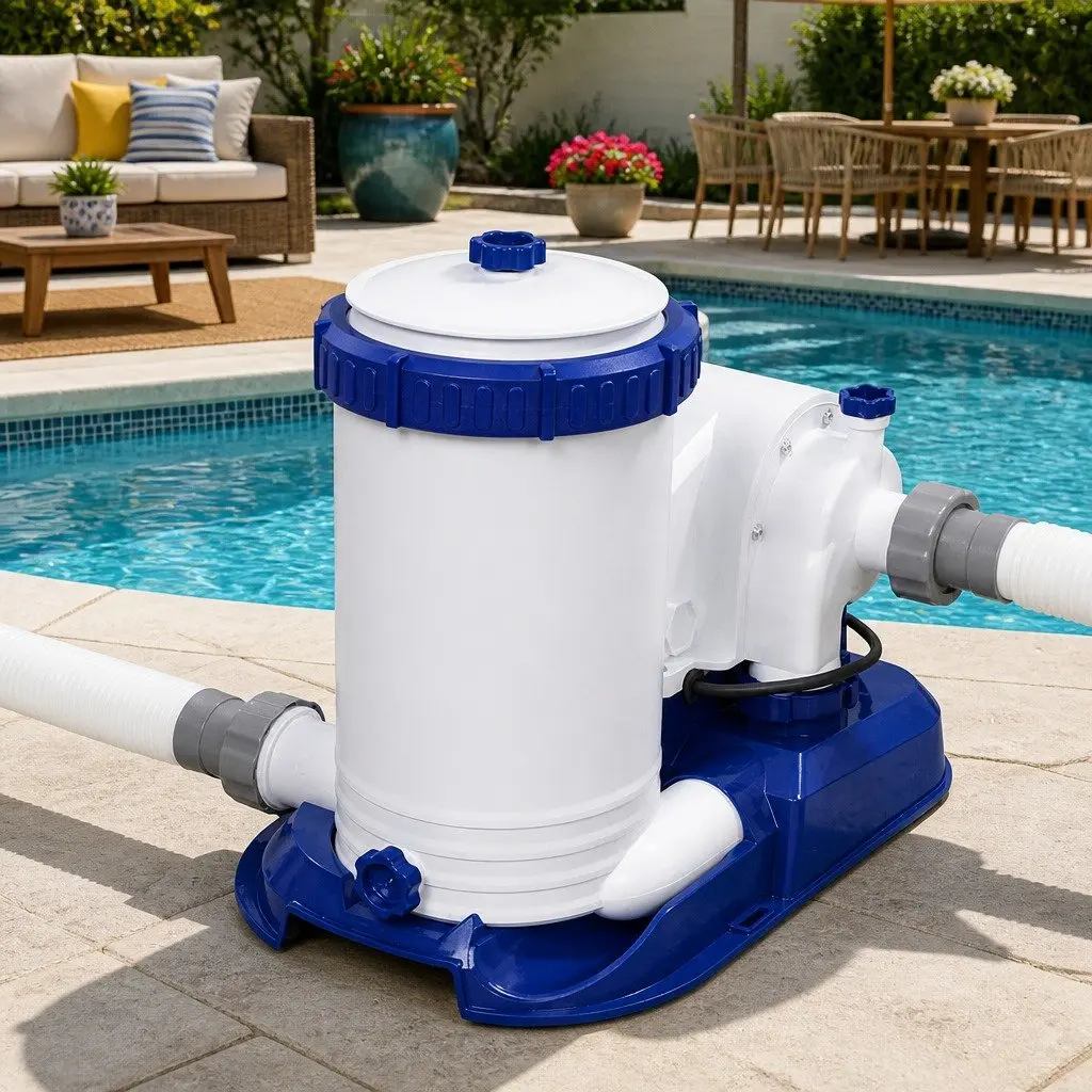 Pool Filter Pump 2500GPH Above Ground Swimming Pools Water Cleaner System