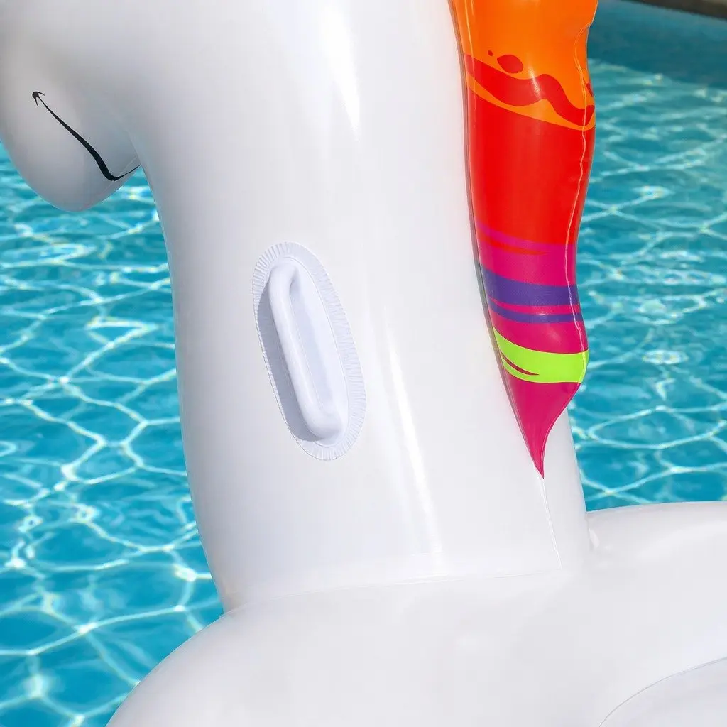 Unicorn Inflatable Pool Float Rider Lounger 224x156cm Aquatic Fun Floats