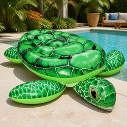 Join the Fun with the Turtle Rider Pool Float
