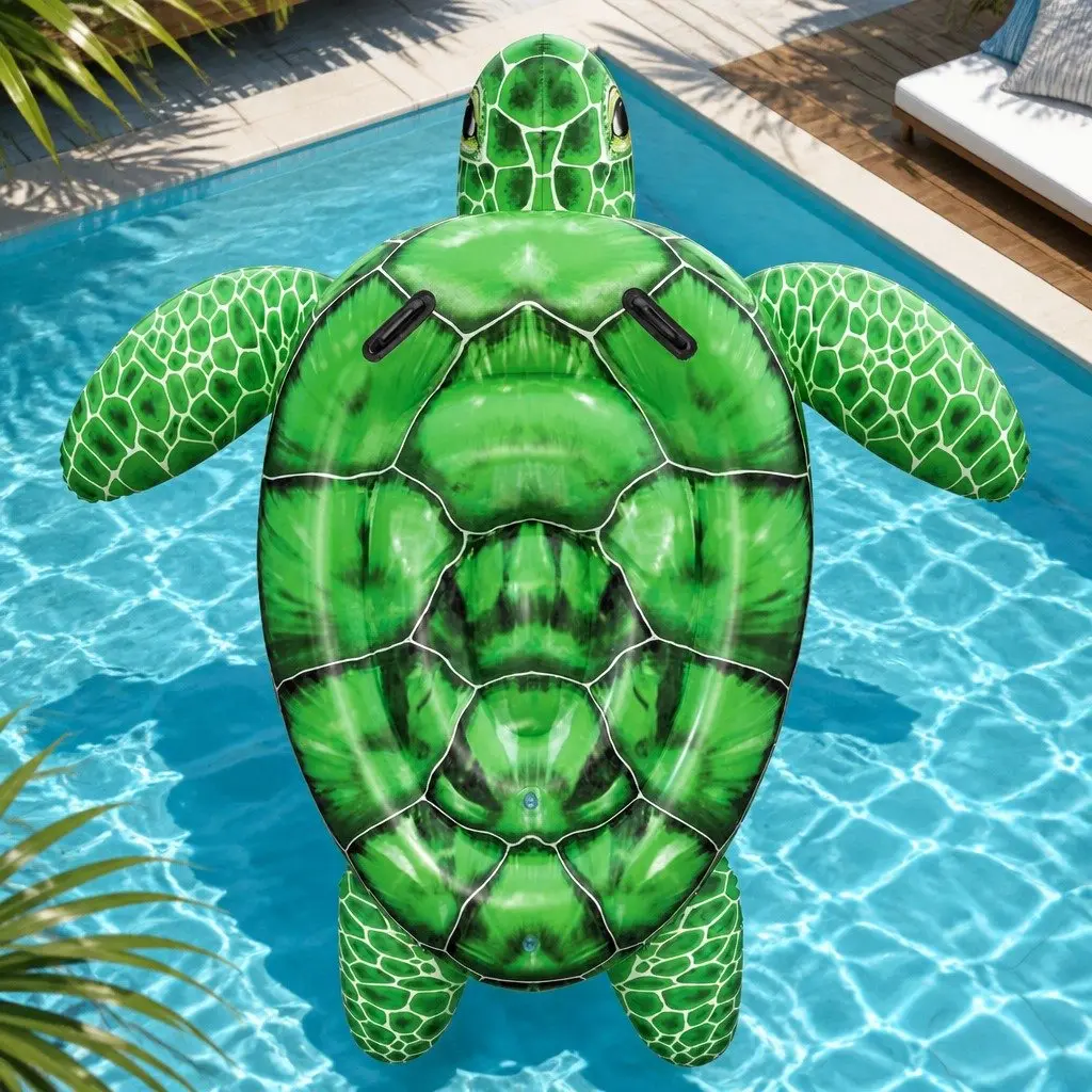Inflatable Pool Float Turtle Rider 153x140cm Aquatic Toy