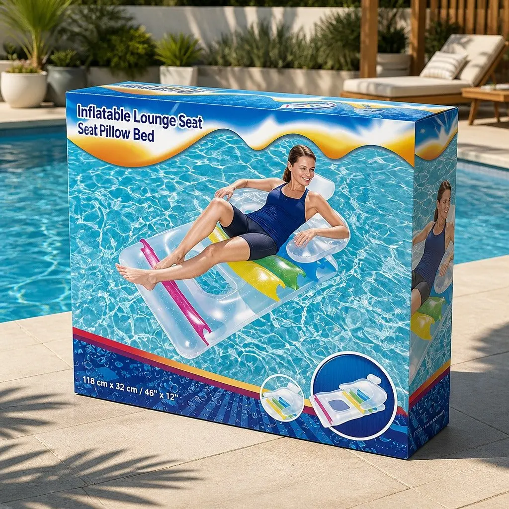 Inflatable Pool Lounge Chair for Comfort