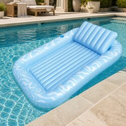 Friendly Inflatable Pool Lounger with Pillow for Your Enjoyment