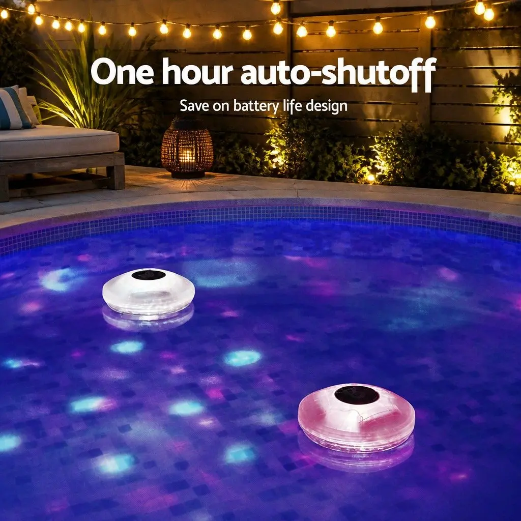 LED Pool Float Light Waterproof 4 Color 7 Modes 15cm x 14.5cm x 7cm