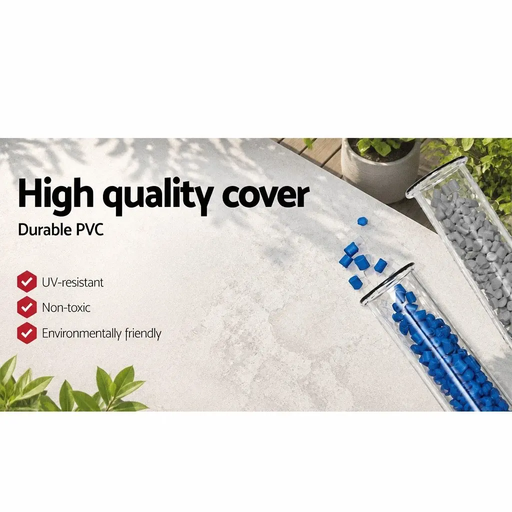 Round Pool Cover UV-Resistant PVC 3.7m Diameter with Drainage Holes
